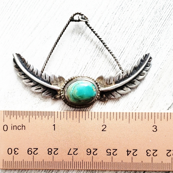 💃🏻H💙ST PICK💃🏻 Sterling Silver Turquoise Wings - Picture 4 of 9